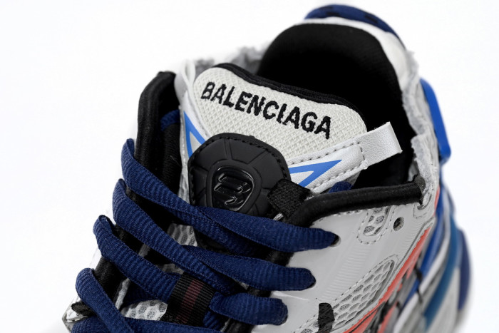 balcia runner white and blue printing Ba*len*cia*ga