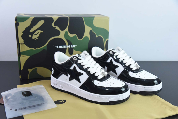 bape sta to low black whit e001fwh701001_blk_a