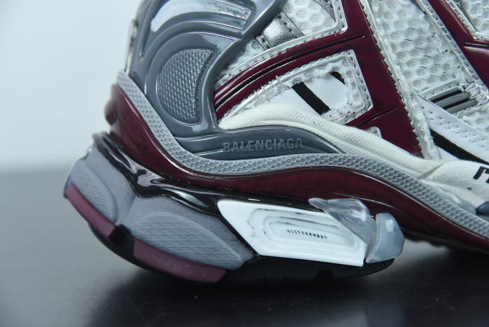 balcia runner white dark red grey