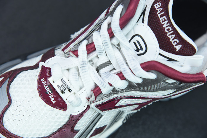 balcia runner white dark red grey