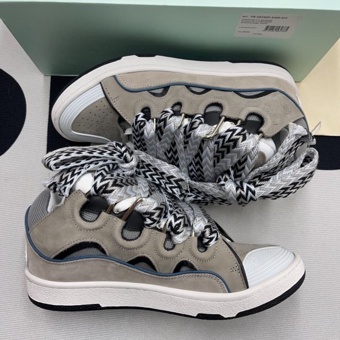 lanvin leather curb grey