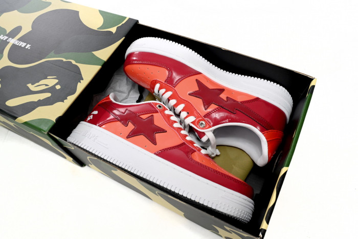 bape sta low white dark red mirror surF**e 001fwh201046