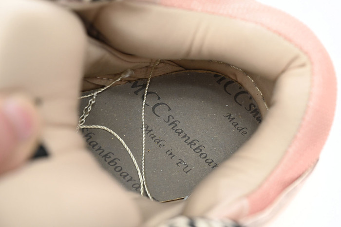 lanvin leather curb glitter pale pink black white