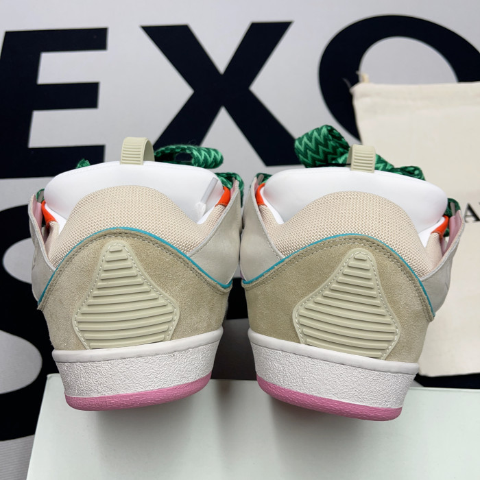 lanvin leather curb beige pink