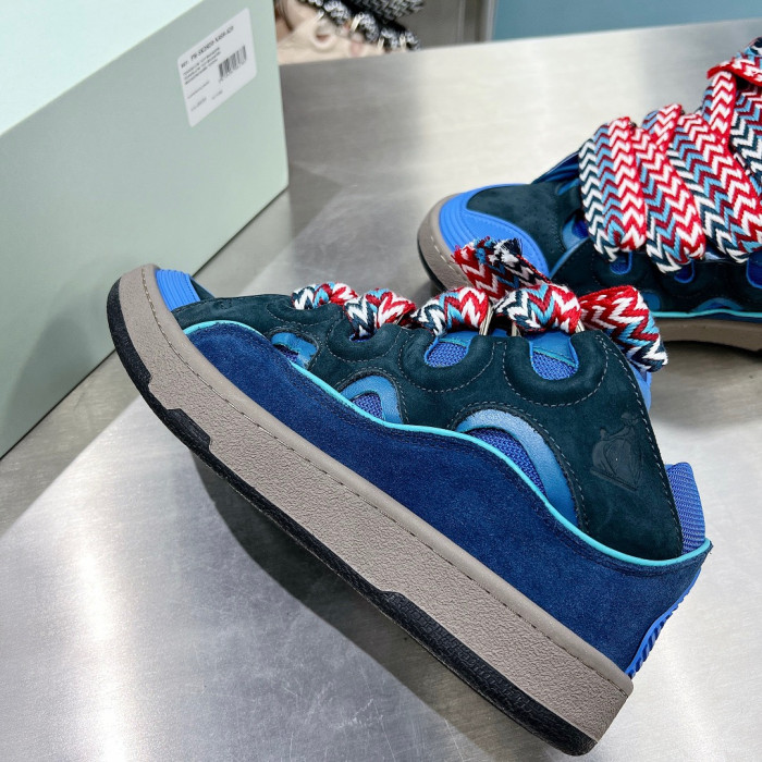 lanvin leather curb taurus blue p2220