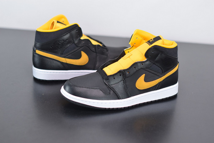 air jordan 1 mid black university gold ci9352-001