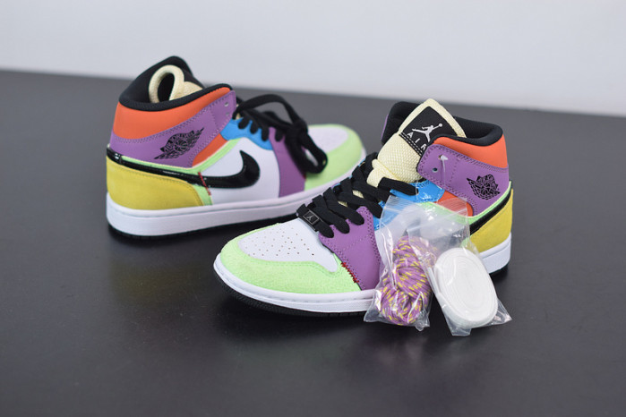 air jordan 1 mid se multi-color cw1140-100