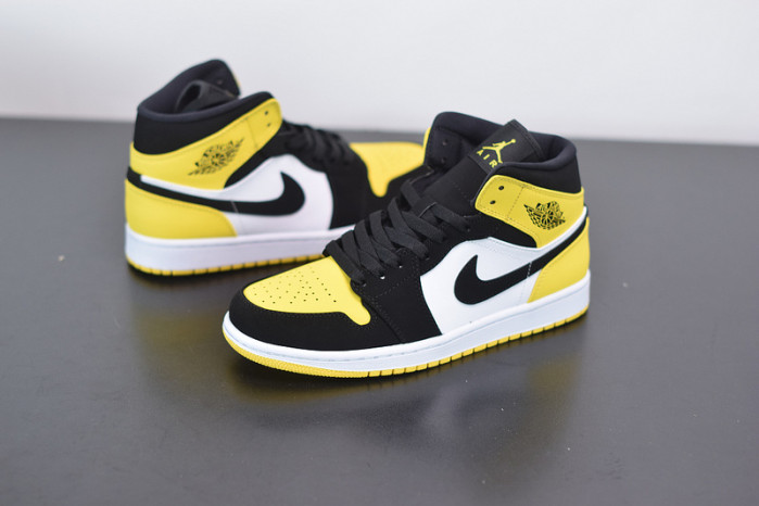 air jordan 1 mid yellow toe black 852542-071