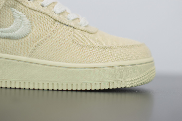 stussy x nike air force 1 low “fossil stone” cz9084-200