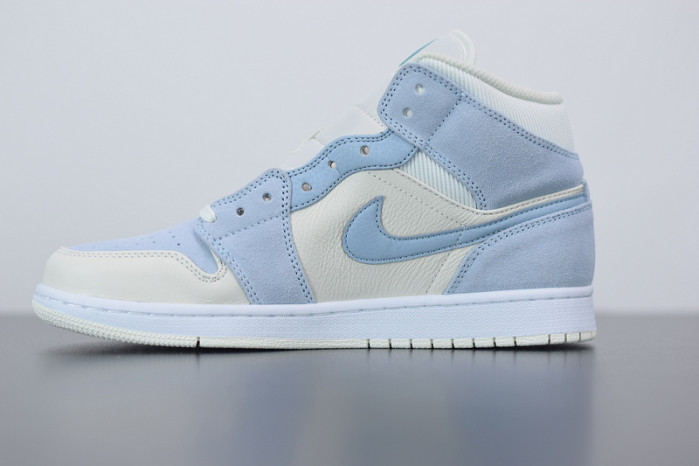 air jordan 1 mid mixed textures blue da4666-100
