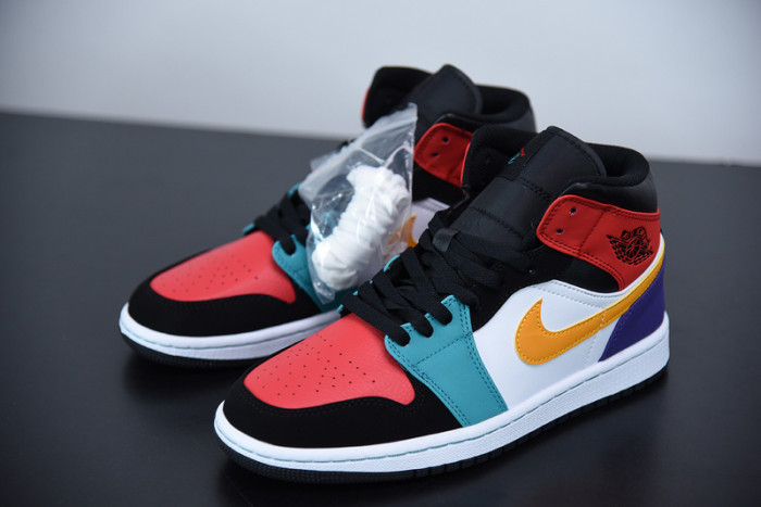air jordan 1 mid bred multi-color 554724-125