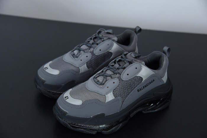 balcia triple s sneaker clear sole dark grey