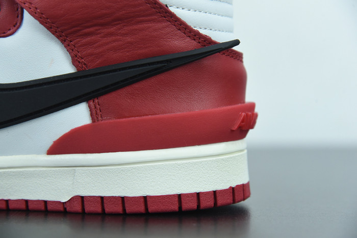 ambush x nike sb dunk high varsity red black white cu7544-102
