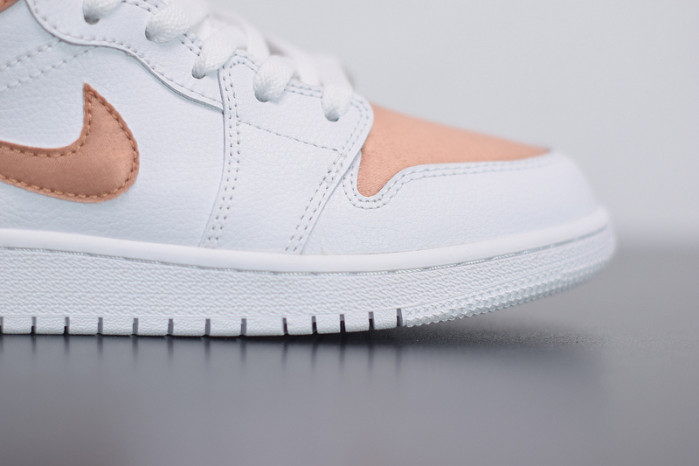 air jordan 1 mid white rose gold 555112-190