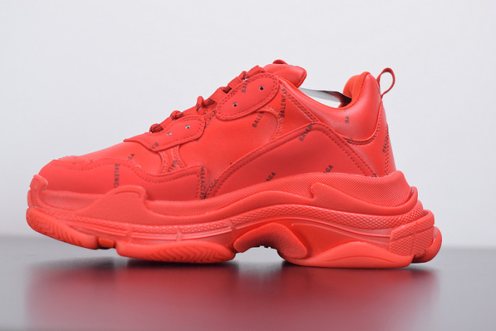 balcia triple s all over logo red 524039 w2fa1 7632