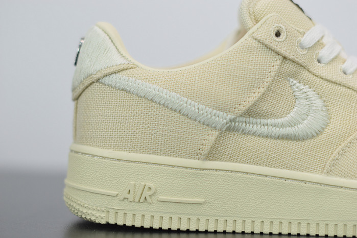 stussy x nike air force 1 low “fossil stone” cz9084-200