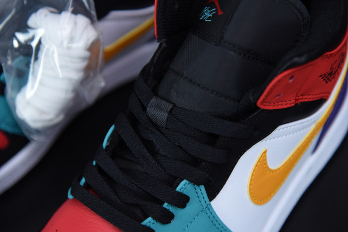 air jordan 1 mid bred multi-color 554724-125