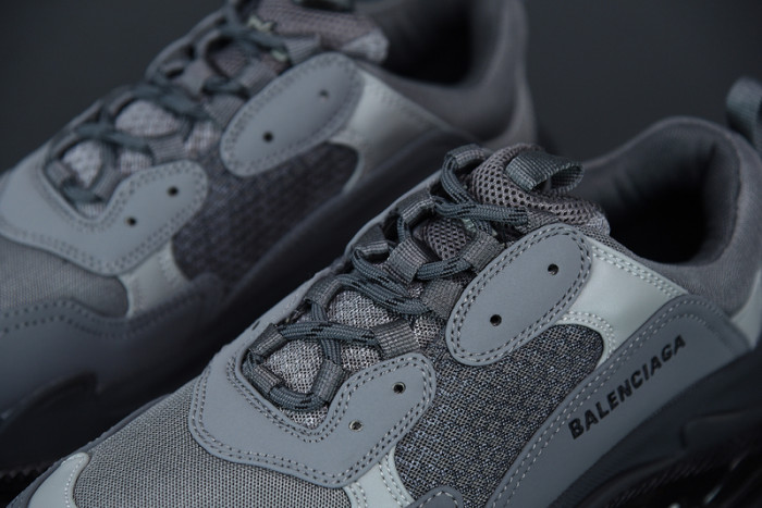 balcia triple s sneaker clear sole dark grey