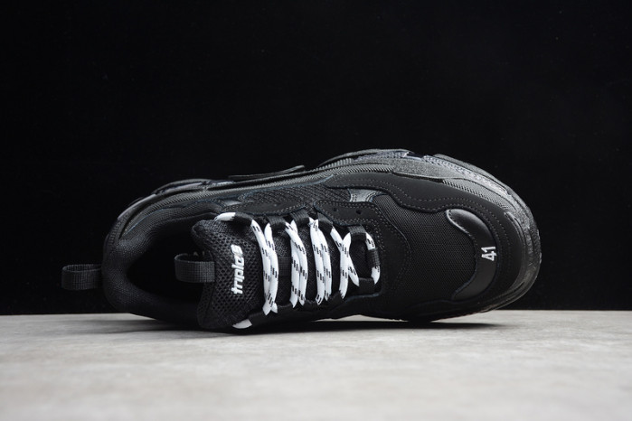 balcia triple s sneaker black clear sole