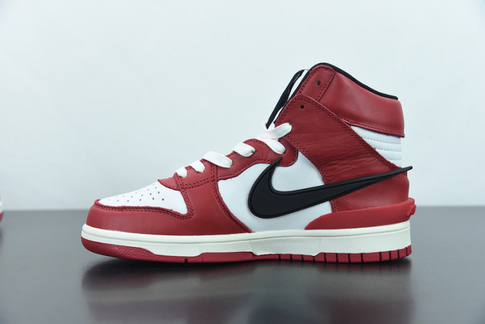 ambush x nike sb dunk high varsity red black white cu7544-102