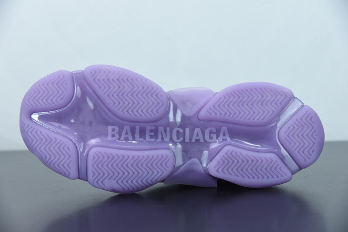 balcia triple s sneaker clear sole purple
