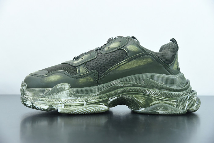 balcia triple s sneaker faded green