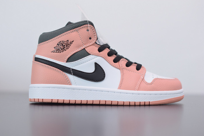 air jordan 1 mid pink quartz (gs) 555112-603