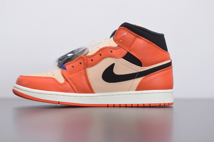 air jordan 1 mid team orange black 852542-800
