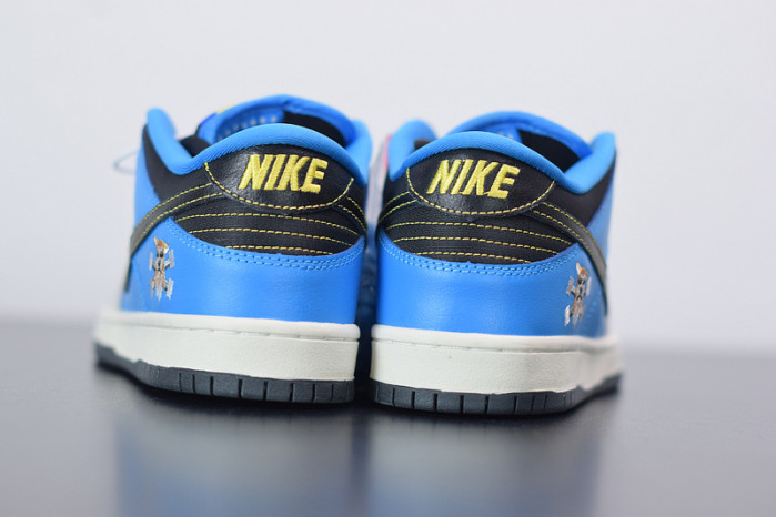 instant skateboard x nike dunk sb low blue white cz5128-400