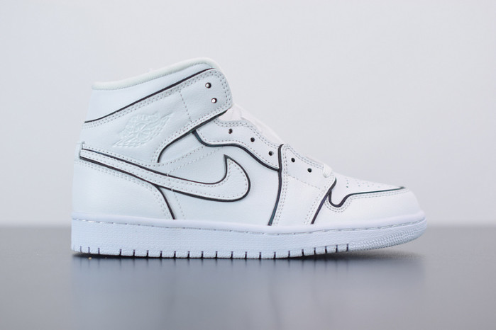 air jordan 1 mid iridescent reflective white ck6587-100