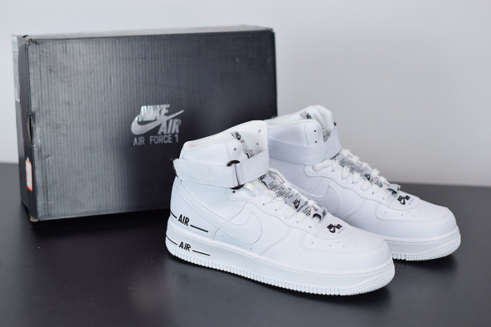 nike air force 1 high dual air white black cj1385-100