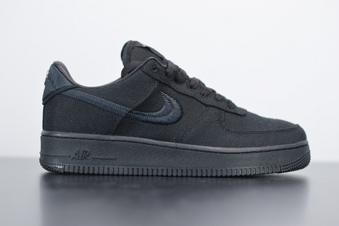 stussy x nike air force 1 low “black” cz9084-001