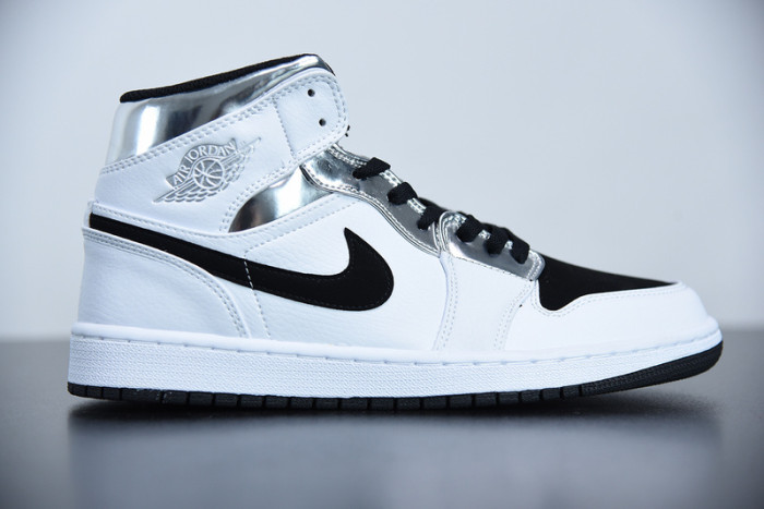 air jordan 1 mid white silver 554724-121