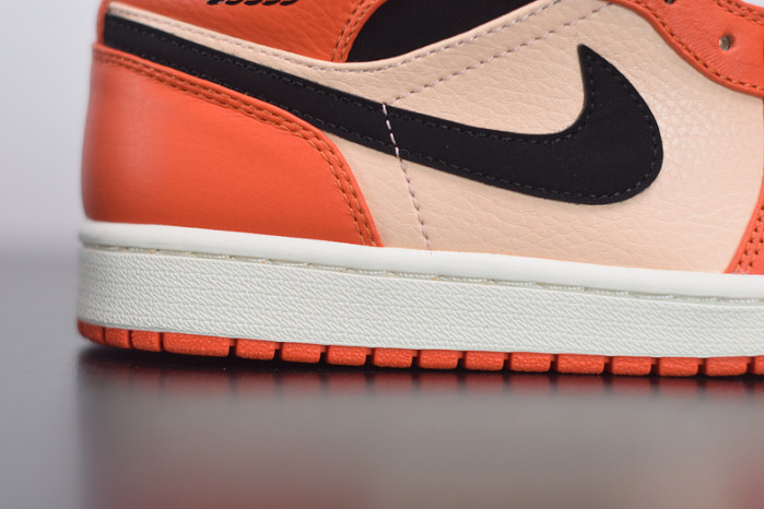 air jordan 1 mid team orange black 852542-800