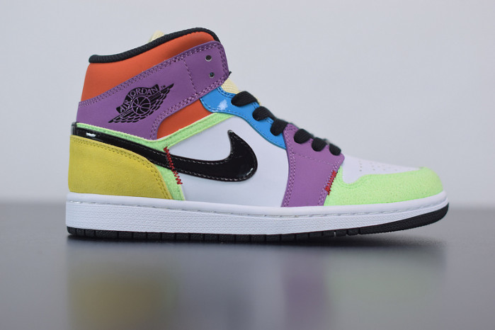 air jordan 1 mid se multi-color cw1140-100