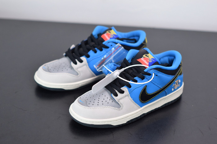 instant skateboard x nike dunk sb low blue white cz5128-400