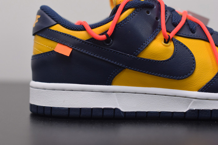 nike dunk low off-white university gold midnight navy ct0856-700