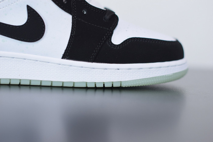air jordan 1 mid white black teal tint (gs) bq6931-103