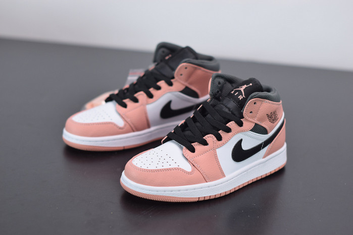 air jordan 1 mid pink quartz (gs) 555112-603