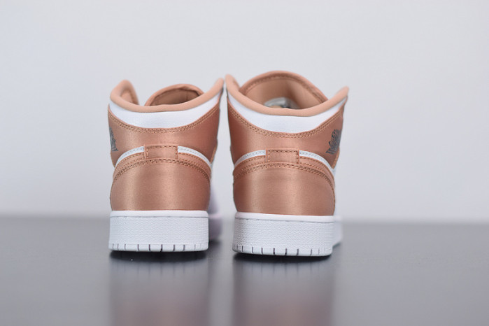 air jordan 1 mid white rose gold 555112-190