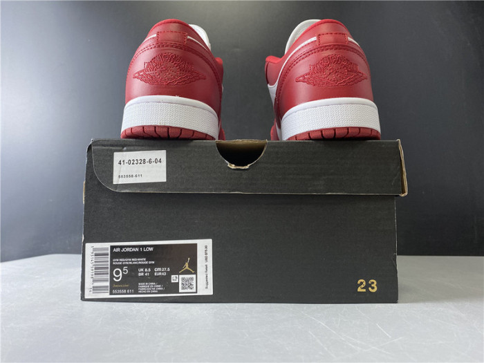 air jordan 1 low gym red white 553558-611