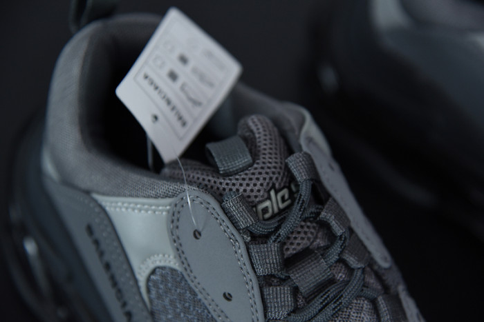 balcia triple s sneaker clear sole dark grey