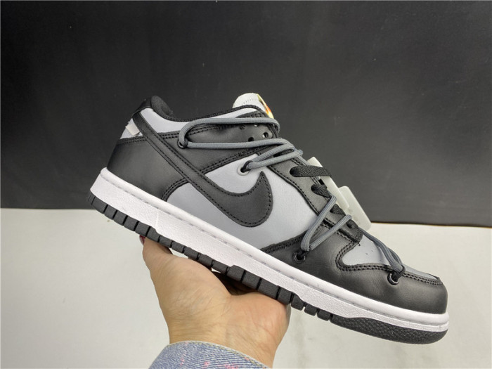 nike sb dunk low off-white black grey ct0856-007