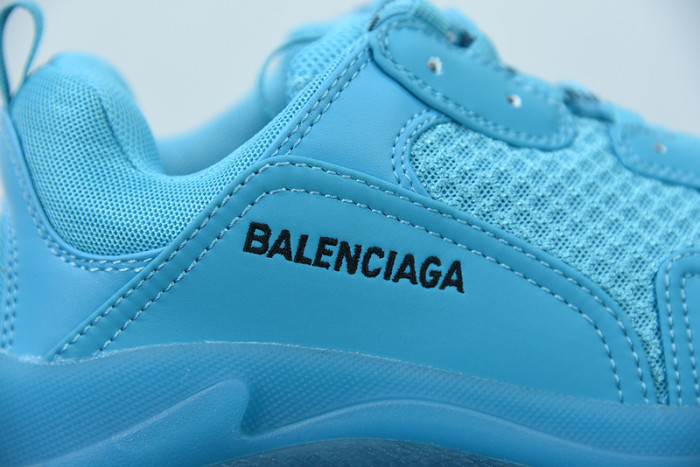 balcia triple s sneaker clear sole teal blue