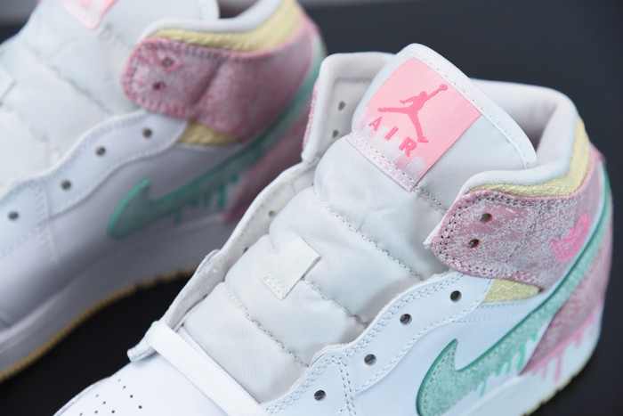 air jordan 1 mid gs paint drip dd1666-100