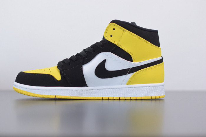 air jordan 1 mid yellow toe black 852542-071