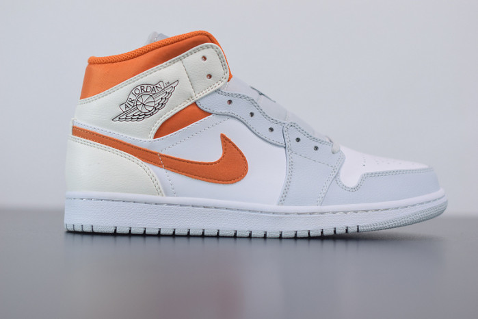air jordan 1 mid starfish pure platinum cw7591-100