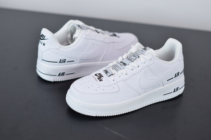nike air force 1 low double air low white black cj1379-100