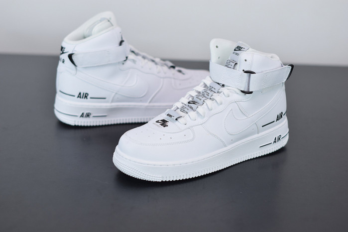 nike air force 1 high dual air white black cj1385-100