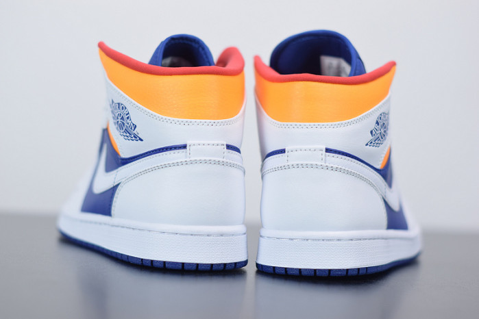 air jordan 1 mid royal blue laser orange 554724-131